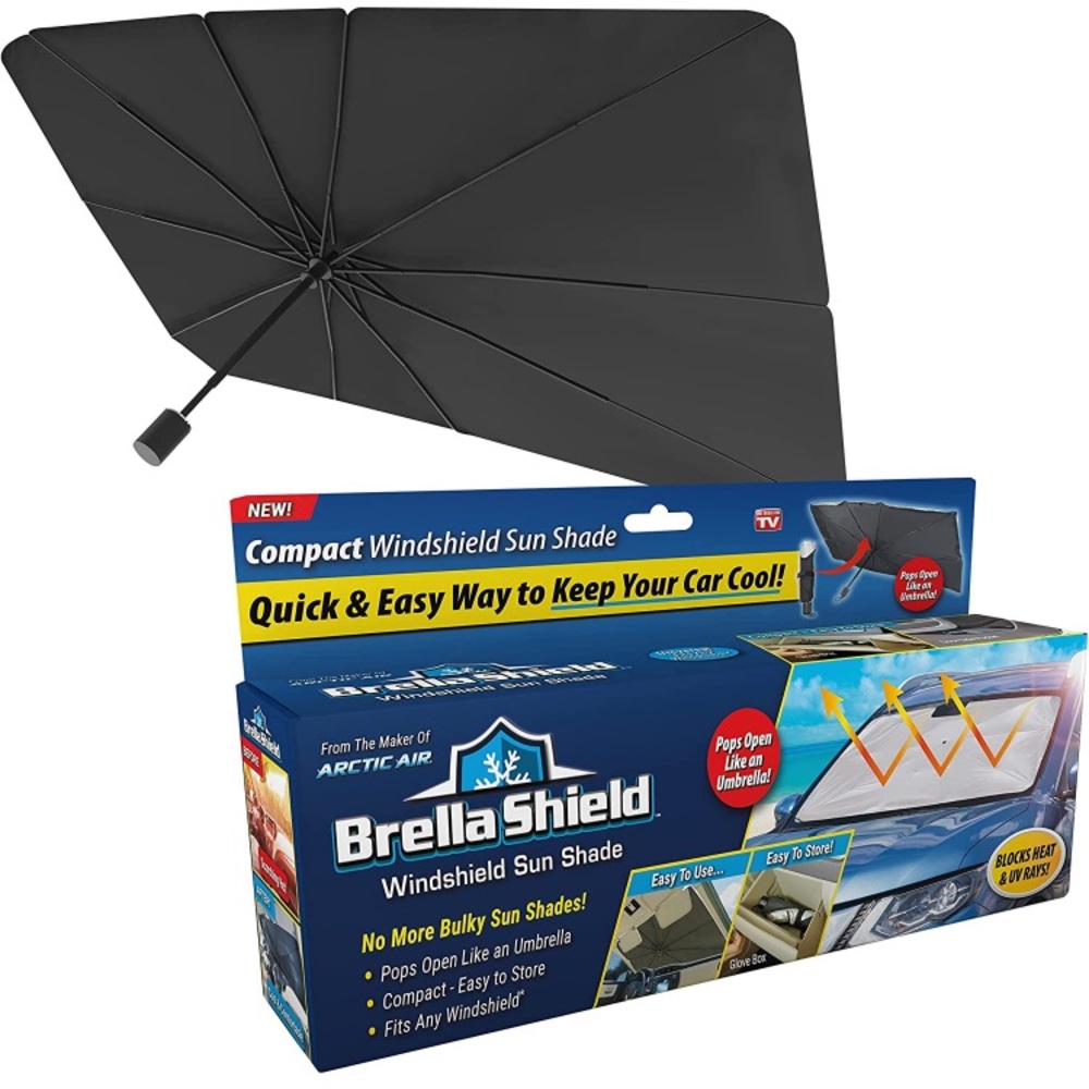 Ontel Brella Shield Windshield Sun Shade by Arctic Air with case.